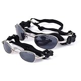 Doggles Medium K9 Optix Sunglasses for Dogs, Silver Frame, Smoke Lens