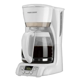 Black and Decker DCM2160 12-Cup Programmable Coffeemaker, White by Black & Decker