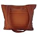 Piel Leather Top-Zip Tote, Saddle, One Size