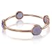 ELYA Designs 18K Rose Gold Plated Bangle with Four Iolite Quartz Gemstones