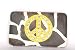 Flat Wallet Animal Print Yellow Peace Sign Wallet