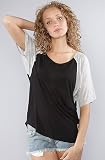 Crooks and Castles The Snake C' Raglan in Black,T-shirts for Women