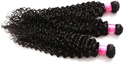 Wigiss Grade 6A Human Hair Extensions Curly Wave Malaysian Virgin Hair 100% Unprocessed Hair 100g/ Bundle Natural Color 3 Bundles Mixed Length 14" 16" 18"