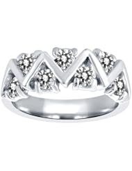 0.70 Ct Round White SI1/SI2 Diamond 18K White Gold Ring
