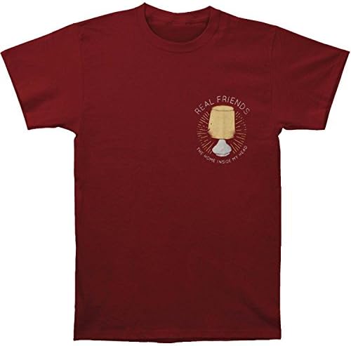 Real Friends Men's Lamp T-shirt Large Maroon
