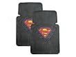 Set of 2 Universal-Fit Front Rubber Floor Mats - Superman Classic Red and Yellow Shield