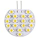 Filite 1.2W Disc Type G4 3528 18 SMD LED Bulb Wide Angle Cool White, Holagen Bulb Replacemnt for Rv Camper Trailer Boat Marine