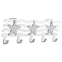 Liberty Hardware OTDW5XQ-CHR-L1 14-Inch Star Fish Over the Door Hook, Polished Chrome