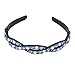 Yeshan Big Rhinestone Crystal Beaded Plastic Headband,Hairband for girls,Blue
