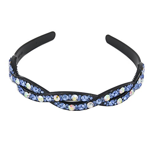 Yeshan Big Rhinestone Crystal Beaded Plastic Headband,Hairband for girls