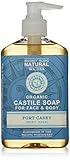 Whidbey Island Natural Organic Liquid Castile Soap - Fort Casey (Mint Sage) 8 fl oz. Fresh and energizing! Use beside the sink or in the shower. Gentle on the skin. Natural foam - No Sodium Lauryl Sulfate (SLS). No alcohol. Handmade in the Pacific Northwest, USA