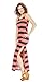 Classic Designs Rugby Stripe Racerback Straight Cut Maxi Dress in Jersey Spun Spandex