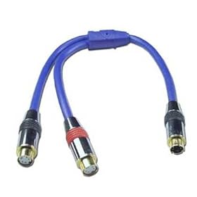 Click here to buy 12 QVS S-Video Mini4 Male to Two Female Splitter Cable.
