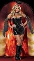 Angel of Darkness Sexy Women's Costume Adult Halloween Outfit - Size 3X/4X, Dress Size 18-20