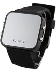 Baolihao Silicone Band Women Men Unisex Jelly Sport Style Square LED Wrist Watch WTH0362
