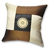 Silky Copper & Cream Decorative Embroidered Oriental Cushion Cover / Pillow Case