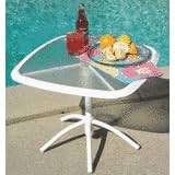 Do it Best Impt Furn TGS24FM-WHT 24 White Adjustable Bistro Table by Noble