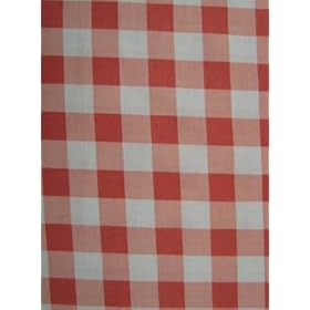Fitted Portable / Mini Crib Sheets - Salmon Large Gingham Check - Woven - Made In USA