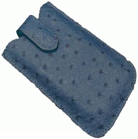 Keydex® Iphone Ostrich Leather Pouch (Blue)