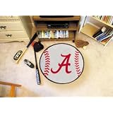Alabama Crimson Tide BASEBALL-SHAPED AREA WELCOME BATH MAT RUG by 1stDownShop