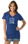 Baltimore Colts Women's T-Shirt: Alyssa Milano NFL Legacy Tri Blend V Neck T-Shirt - Medium