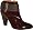 Brown Patent/Snakeskin Print Leather