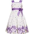 Rare Editions Girls 7-16 Hydrangea Border Print Dress