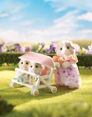 Calico Critters Patty & Paden's Double Stroller Set Picture