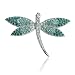 Jewelry : Platinum Plated Sterling Silver Cubic Zirconia Dragonfly Pin