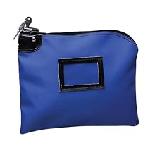 PM Company SecurIT Nylon Night Deposit Bag with Lock, 9 x 12 Inches, Blue, 1 per Box (04629)