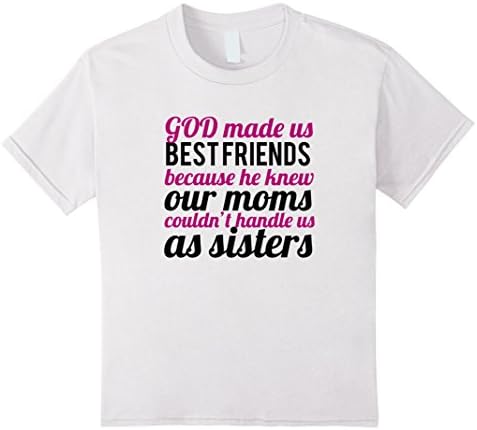 Kids Best Friends Sisters T-Shirt 8 White