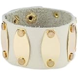 Leslie Danzis 1.25 Wide White Leather Adjustab