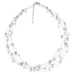 Valero Pearls pearls4girls Damen-Halskette S��wasser-Zuchtperlen wei� / silber 45 cm + 5 cm 400321