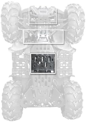 Cycle Country 15-5531 Mid-Body ATV Mount Kit for Yamaha Raptor 350/Wolverine 350/Big Bear 400