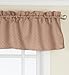 Lorraine Home Fashions Facets Room Darkening Blackout Tailored Valance, 57 by 12-Inch, Taupe