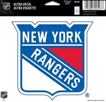 New York Rangers clear Static Cling Reusable ULTRA Decal Car Truck NHL