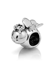 Chuvora Sterling Silver Honey Bee Bead Charm Fits Pandora Bracelet