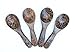 Wooden Small Spoons Salt Sugar Seasoning Spoon Utensils Flatware Hand Carved Palm Wood