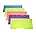 black, neno pink, green, purple, yellow, clear