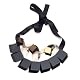 Black and Brown Squares Necklace by Silvia Rossi||RF10F