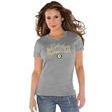 MLB Touch by Alyssa Milano Oakland Athletics Ladies Ash Dazzle V Triblend T-shirt (Medium)