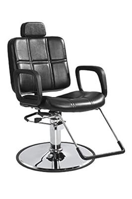 Reclining Shampoo Styling Hydraulic Barber Chair Hair Beauty Salon Equipment Black