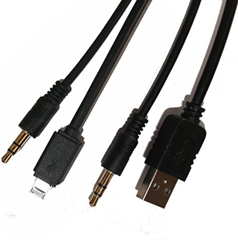 SITEK ® BMW & MINI Cooper Y cable iPod IPHONE 6,IPHONE 6 PLUS, iPhone 5 5S 5C iPad Lightning Cable cord to USB & 3.5mm AUX Cable adapter Lead Wire,USB AUX Interface Adapter Cable Lighting For BMW Series MINI For iPHONE 5 5S 5C Ipod Ipad AIR,IPAD MINI,USB AUX Interface Adapter Cable for BMW Series MINI fit for iPhone 5/iPhone 5S/iPhone 5C/iPod NANO/ iPod Touch etc lightning to USB Apple item ,unfit for mini cooper