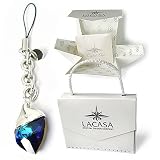 WMP-6215 Bermuda Blue Mobile Phone Case MP3 Player Charm with Original Swarovski Crystals