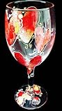 Valentine Treasure Design - Hand Painted - Grande Wine -16 oz.