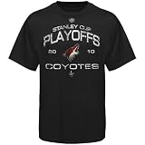 NHL Old Time Hockey Phoenix Coyotes Black Buller 2010 Stanley Cup Playoffs T-shirt (Large)