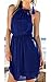 ECOWISH Women Halter Neck Chiffon Dress Boho Summer Sleeveless Mini Dress