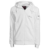 Duck And Cover Mens Off White Reagon Hooded Zip Top