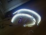 White Flexible LED Kit with 2 x 20 led strips,plug in power supply, all wires and connectors
