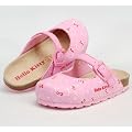 HELLO KITTY Kinder Bio Pantolette, Clogs, Decksohle Leder, rosa-pink